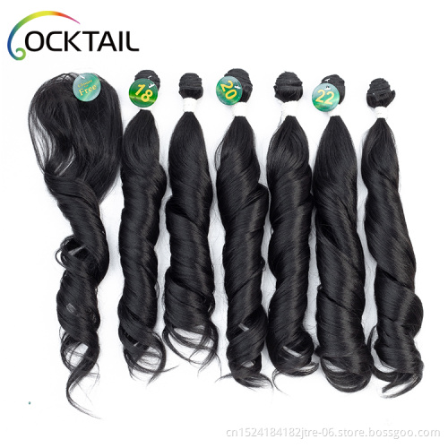 Imported japanese fiber cheap wholesale premium curly long 100% synthetic fiber hair extensions braid for black women